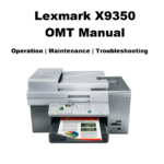 Lexmark X9350 Printer ODT Manual