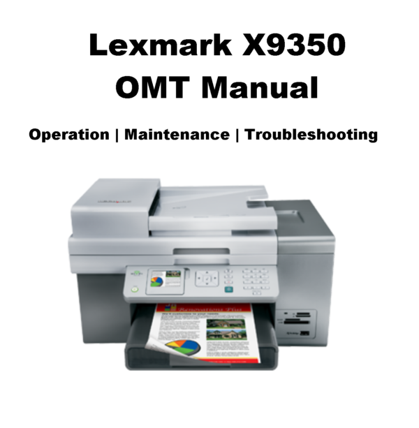 Lexmark X9350 Printer ODT Manual